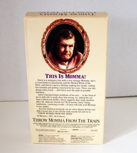 Throw Momma From The Train VHS Billy Crystal Danny DeVito Comedy MGM 1987 PG-13 - Picture 2 of 4