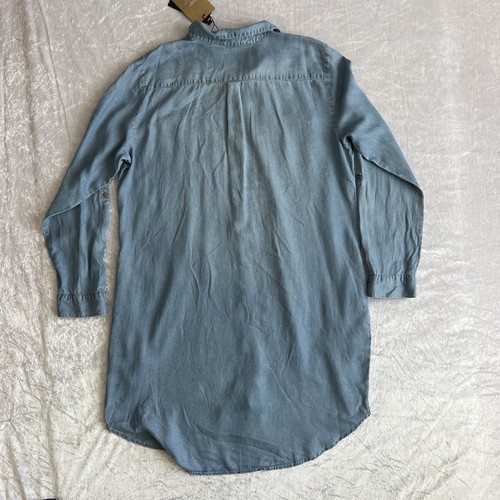 Vero Moda Women's Long Sleeve Shirt Dress Light Blue 14 (L) - Picture 8 of 11
