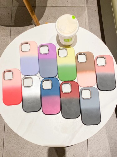 Linda funda de teléfono color degradado para iPhone 15 14 13 12 cubierta de silicona a prueba de golpes - Imagen 16 de 33