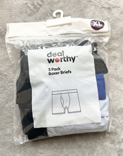 Dealworthy 3 Pack Boxer Briefs For Men Size XL - Picture 3 of 6
