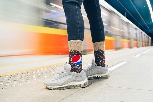 Rainbow Socks Men/Womens Novelty Pepsi Can Socks 1 Pair Size 4-7UK - Picture 8 of 9