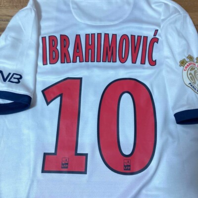 Ibrahimovic PSG Away Jersey #10 S Size Football Shirt Soccer Kit F