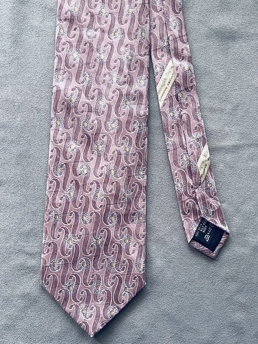 Ermenegildo Zegna exklusives Design Seidenkrawatte rosa/rose geometrisch Wirbel Italien - Bild 2 von 4