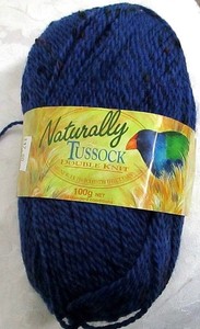 NEW ~Naturally /"TUSSOCK/" Double Knit 8 Ply ~Tweed Yarn~100g~ #277 BLUE