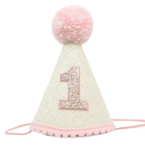 Pink Cone Birthday Party Hats - Boho Birthday Hat For Girls,Happy Birthday - Picture 2 of 8