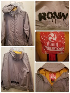 Men-039-s-BURTON-RONIN-Snowboard-Ski-Jacket-Hooded-Size-Large-Spellout-Outdoors