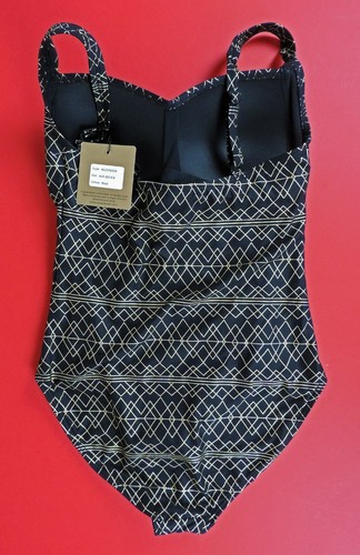 Sujetador Nip Tuck Swim Bond-eye Negro Oro Multicopa Traje de Baño de una Pieza EE. UU. 6 Nuevo con Etiquetas - Imagen 2 de 4