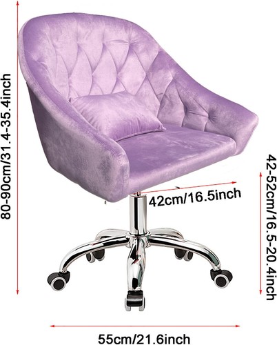 Cute Desk Chair Computer Office Chair Makeup Vanity Chair Swivel Rolling Chair - Picture 4 of 16