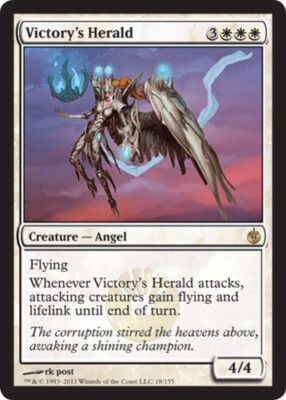 1 x Victory's Herald - Mirrodin Besieged - Light Play - MTG