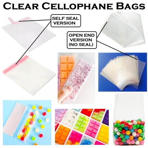 Clear Cellophane Bags Wax Melts Packaging Sweet Small Cello Wrap Gifts Snap Bars - Picture 12 of 24