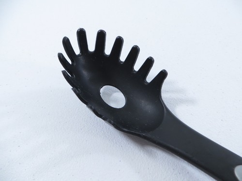 Calphalon 13" Black & Gray Nylon Plastic Spaghetti Fork Cooking Serving Spoon - Picture 2 of 6