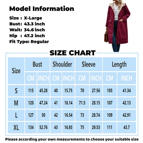 Damen Winter Lange Mäntel Trendy Jacke Sherpa Fleece Gefüttert Daunenmantel - Bild 96 von 97