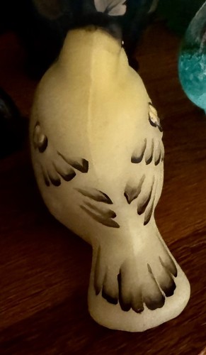 Fenton Glas Figur Natur Serie Goldfink Vogel signiert Donna Robinson Vintage - Bild 3 von 6