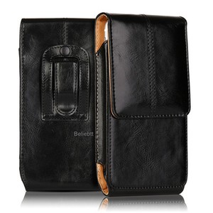 Luxury-Leather-VERTICAL-Case-Pouch-for-iPhone-Samsung-With-Holster-Belt-Clip-New