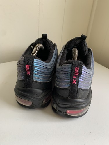 Air Max 97 Gs Throwback Future Black Fuchsia Sz 6.5y or 8 Women BQ7230 001 - Picture 4 of 9