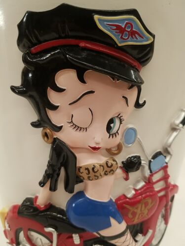 Set 2 pezzi Wink Betty Boop biker bagno cestino rifiuti bicchiere spazzatura 2007 - Foto 10 di 13