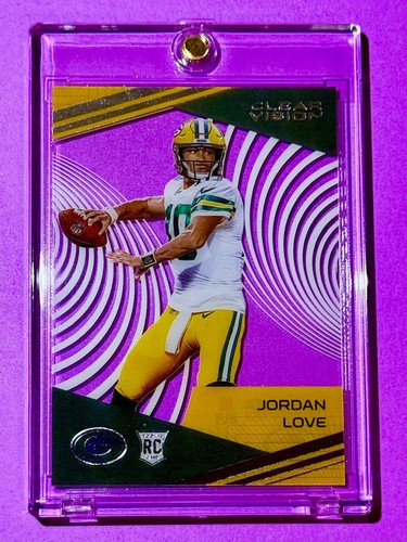Jordan Love CLEAR ACETATE GREEN BAY PACKERS ROOKIE CARD PANINI CLEAR VISION RC! - Picture 3 of 5