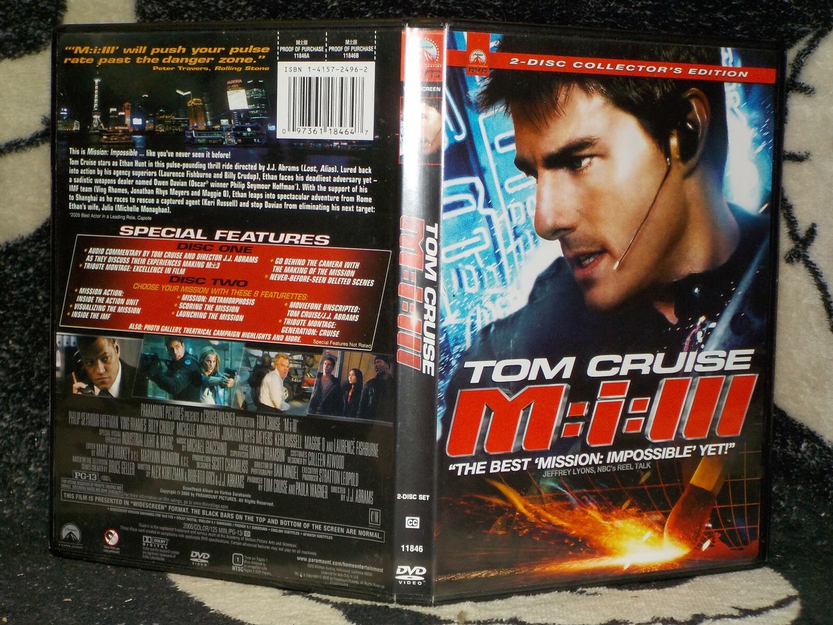 DVD　10×2 8.7 Mission Impossible 3 2-Disc Collectors Ed DVD Tom Cruise Free