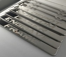 Chrome License Plate Cover Frame Custom Personalized Bmw Jaguar Benz Lexus Audi