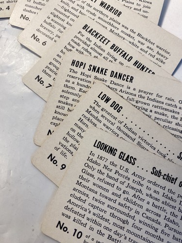 1956 QUAKER OATS Pack-o-Ten BRAVES of INDIAN NATIONS - *SITTING BULL - GERONIMO* - Picture 7 of 14