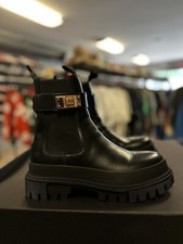 39.5EU/9.5US Dolce & Gabbana Black Calfskin Ankle Boots $1145 Retail Authentic