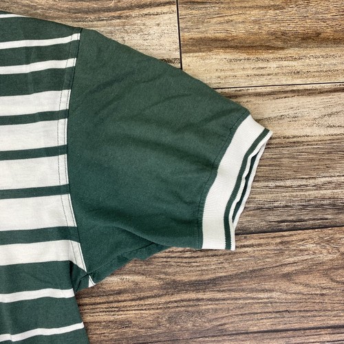 Rip Curl Green White Stripes Short Sleeve Polo Men’sSz M - Picture 2 of 5