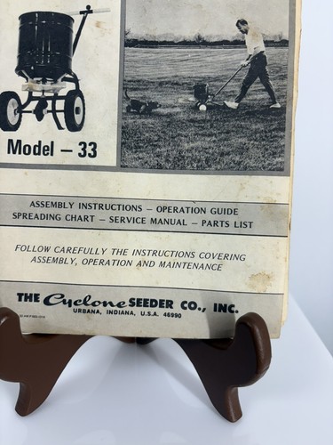 The Cyclone Seeder Co., Broadcast Spreader Model-33 Operation Guide - Picture 4 of 24