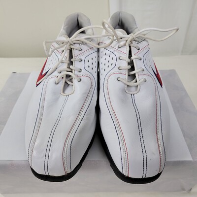 Nike Golf Shoes White with Red / Blue Mens 9.5 W Team USA flag on