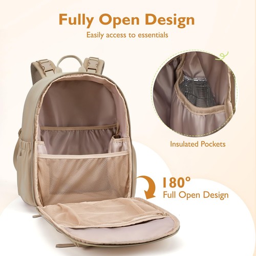 mommore Neoprene Diaper Bag Backpack Small Baby Bag Travel Mini Diaper Backpack - Picture 3 of 6