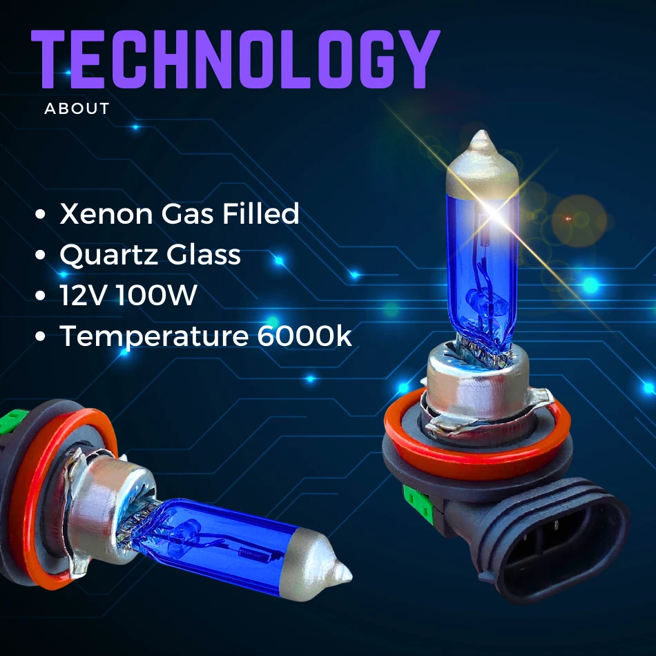 For Toyota Auris Dipped Low Beam Headlight 2006-2012 Xenon White 100w Bulbs 12v - Image 4 of 4