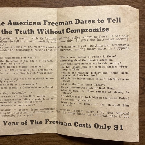 Publicidad De Colección “The American Freeman” Revista de Controversia Anuncio Suscripción - Imagen 6 de 16