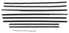 1963-64 Chevrolet Impala; Door & Quarter Glass Windowfelt Kit; Inner and Outer;