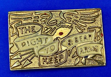 The Right To Keep And Bear Arms Gold Tone Second Amendment Belt Buckle