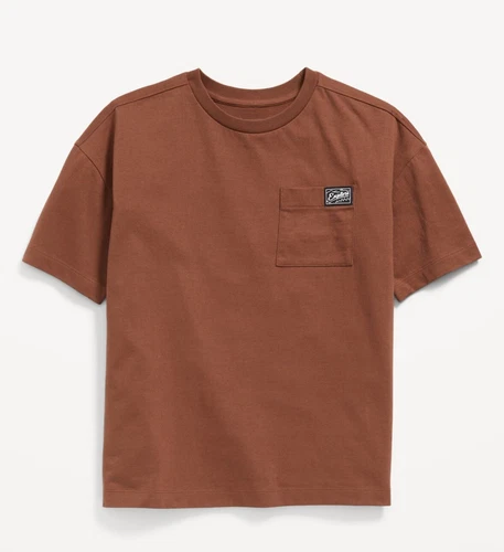 Old Navy Boys Short Sleeve Oversized Pocket Graphic T-shirt SZ 8