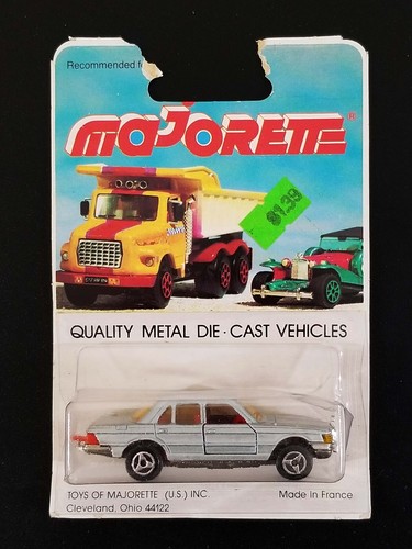 Majorette Mercedes-Benz 450 SE / #249 / Silver / Made in France / Damaged Card - Picture 2 of 7