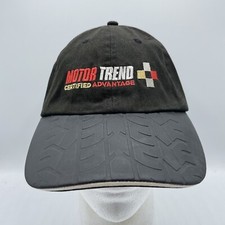 Motor Trend Hat Adjustable Black Rubber Tire Baseball Cap Certified Advantage