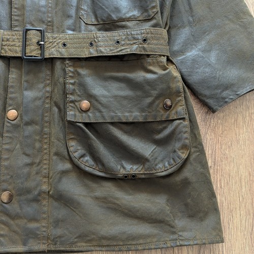 Vintage Barbour A98 Solvay 2 Crest Wax Hooded Jacket C40/102 Very Rare - Bild 13 von 24