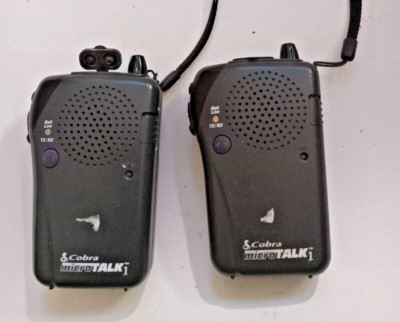 Cobra MicroTalk 2 Way Radios Pair Model T9020380 Walkie Talkies Tested
