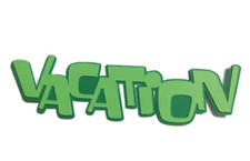 Vacation Cardstock Words with Backgrounds Die Cuts Scrapbook Cards 6 Pieces