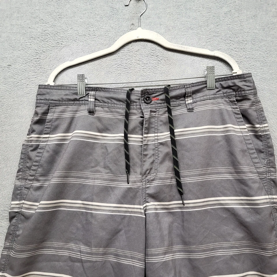Pantalones Cortos O'Neill Hombre 36 Gris Híbrido Cordón Surf Playa Logo Rayas Foto 4 de 4