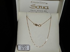 Collana Veneziana in Oro Giallo 750 18 kt, Grammi 1.4 lunghezza 50 cm NUOVA