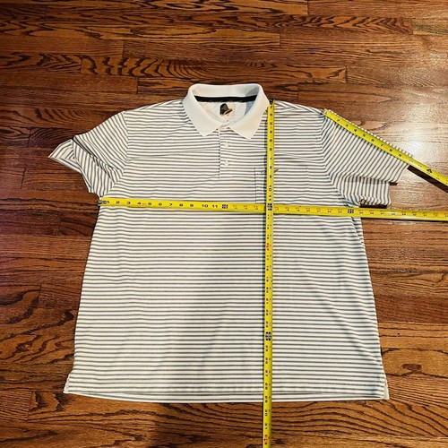 Greg Norman for Tasso Elba Five Iron Golf Polo Shirt Black Stripe Men’s 2XL - Picture 3 of 12