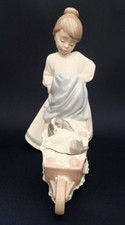 RARE et magnifique Lladro NAO 1431 Figurine The Colors Of My Garden Girl Dog
