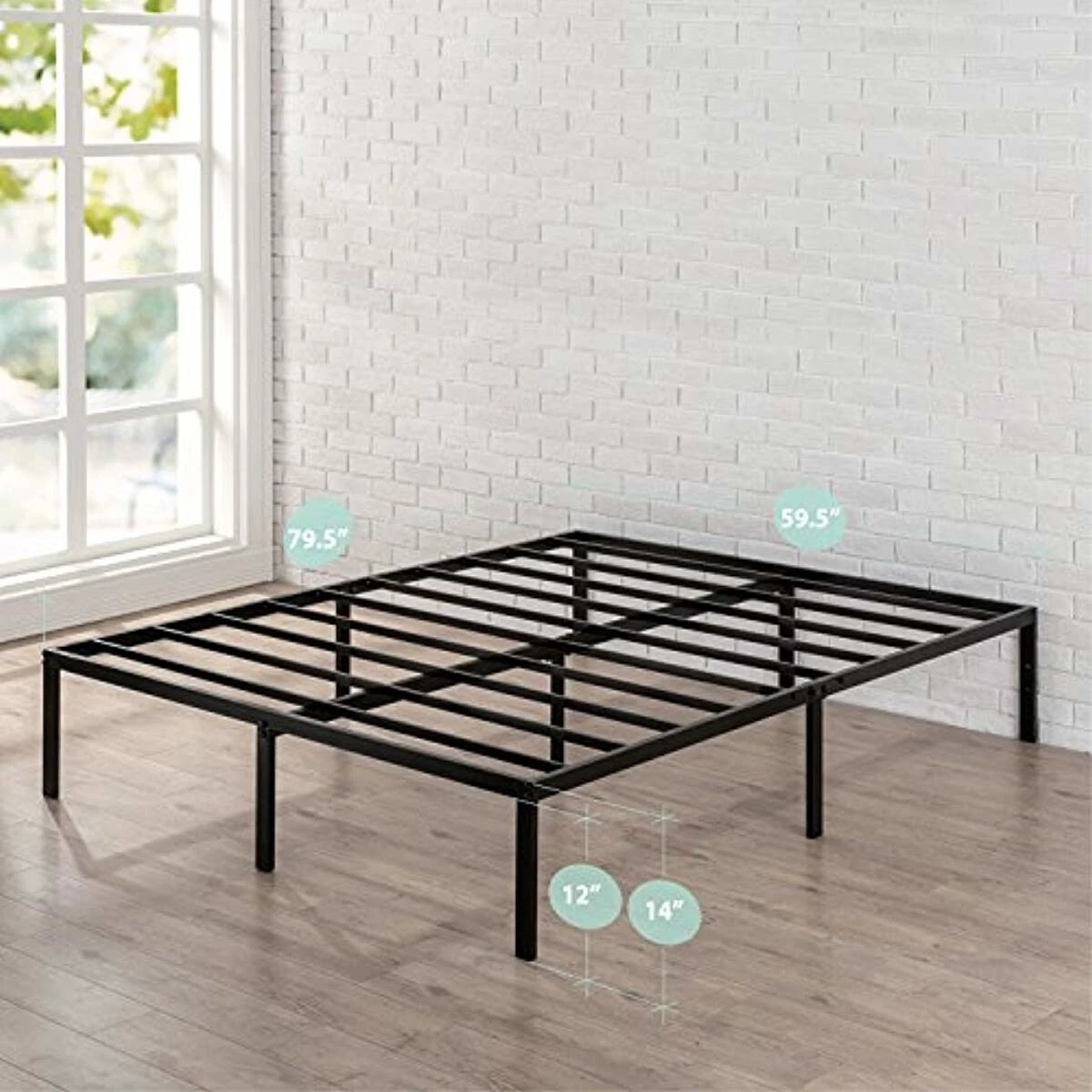 Basic metal on sale bed frame full