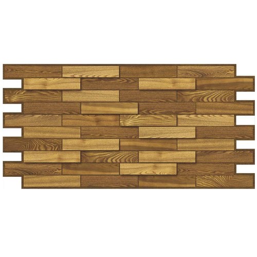 Dundee Deco Wall Paneling 39" x 19" Decorative PVC Wood Faux Brown (5-Pack) - Picture 3 of 3