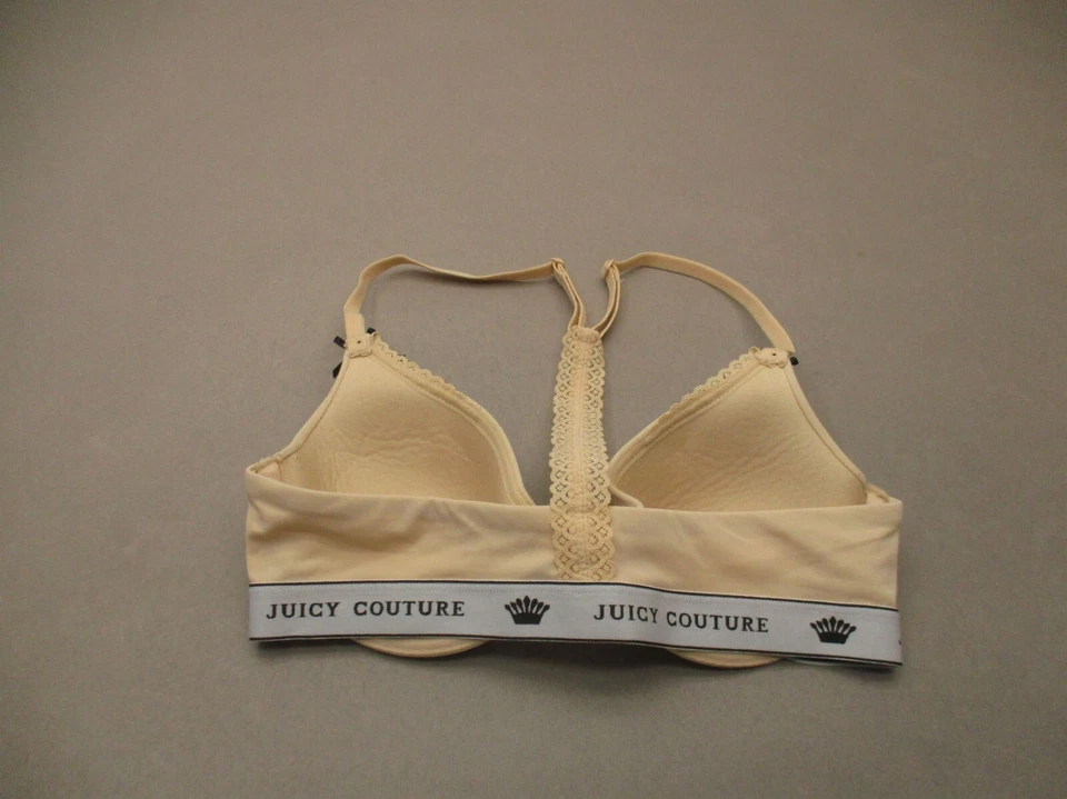 Sujetador 34B Juicy Couture para mujer beige forrado con aros cierre frontal espalda deportiva 8R Foto 3 de 4