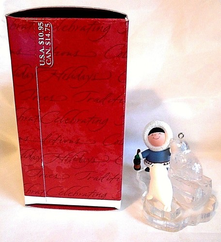 Hallmark Frosty Friends 2000 Escultura de Hielo Esquimal Firmada 21ª Serie Coleccionista - Imagen 5 de 9