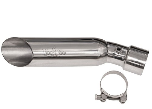 VooDoo Shorty Race Exhaust 2009-2014 Yamaha YZF-R1 Polished With Red Accent Ring - Foto 2 di 3