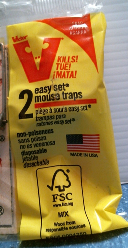 Victor Small Snap Traps For Mice, 2 pk. LOT OF 2 PACKS (13035) FS - Picture 2 of 4
