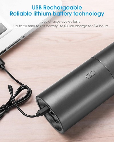 Mini Vacuum Cleaner, Small Handheld Vacuum Cleaner, Cordless USB Rechargeable - Picture 4 of 8